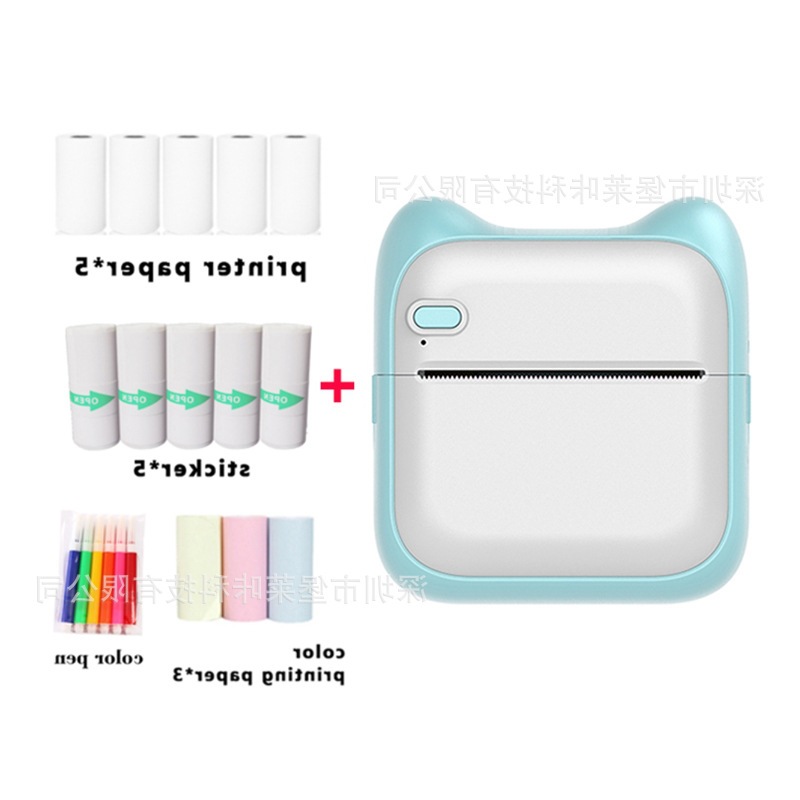 A31 파란색 + 인쇄용지 5롤 + 스티커 5롤 + 색종이 3롤 + 색펜