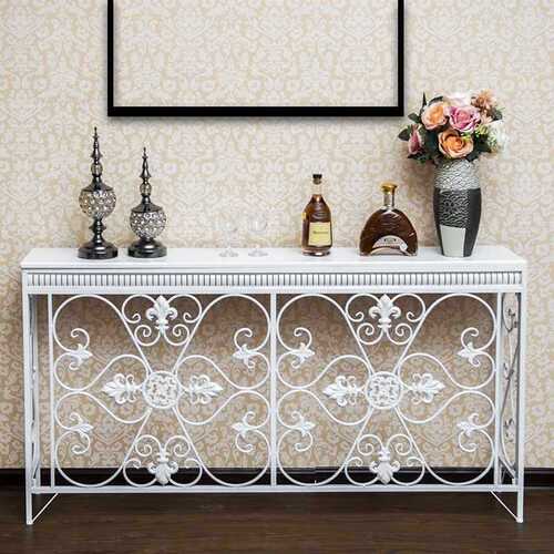 European-style decorated living room entrance long wall side table, entryway console table, corridor cabinet, American-style radiator cover, display shelf