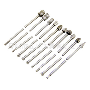 20-Piece Set of 3mm Electric Grinding Accessories High-Speed Steel Woodworking Small Rotary File Engraving DIY Grinding Grinding Head Milling Cutter Set
