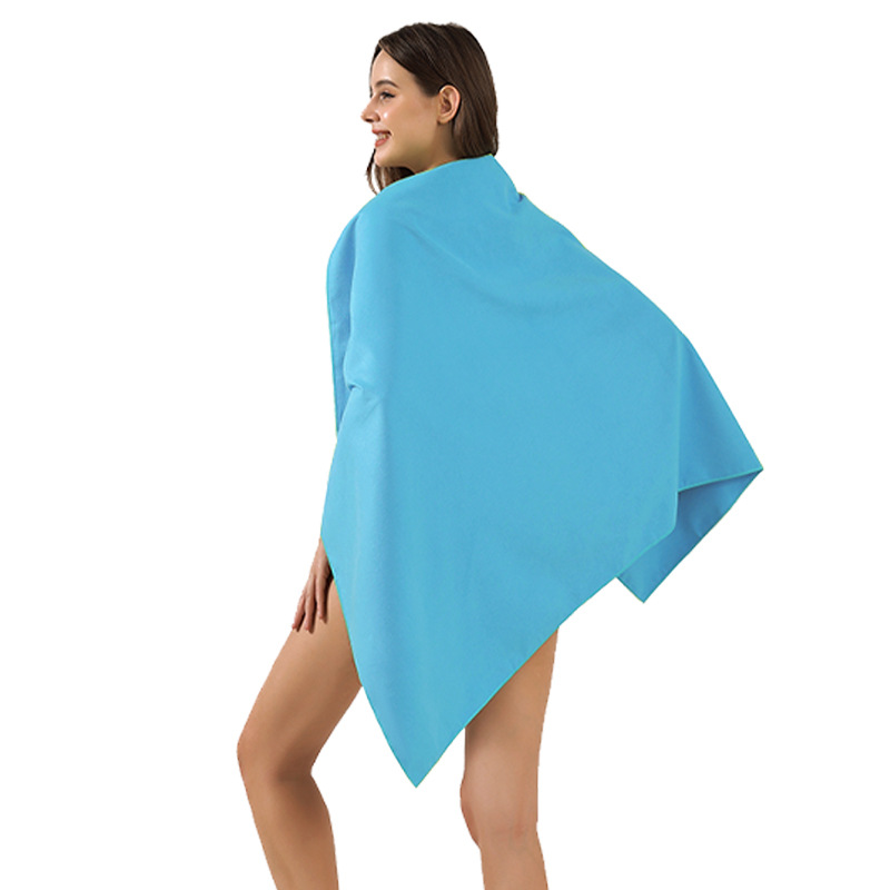 Toalla de baño de microfibra de secado rápido para natación y fitness, fuerte absorción de agua y sudor, unisex, cálida, portátil, para playa