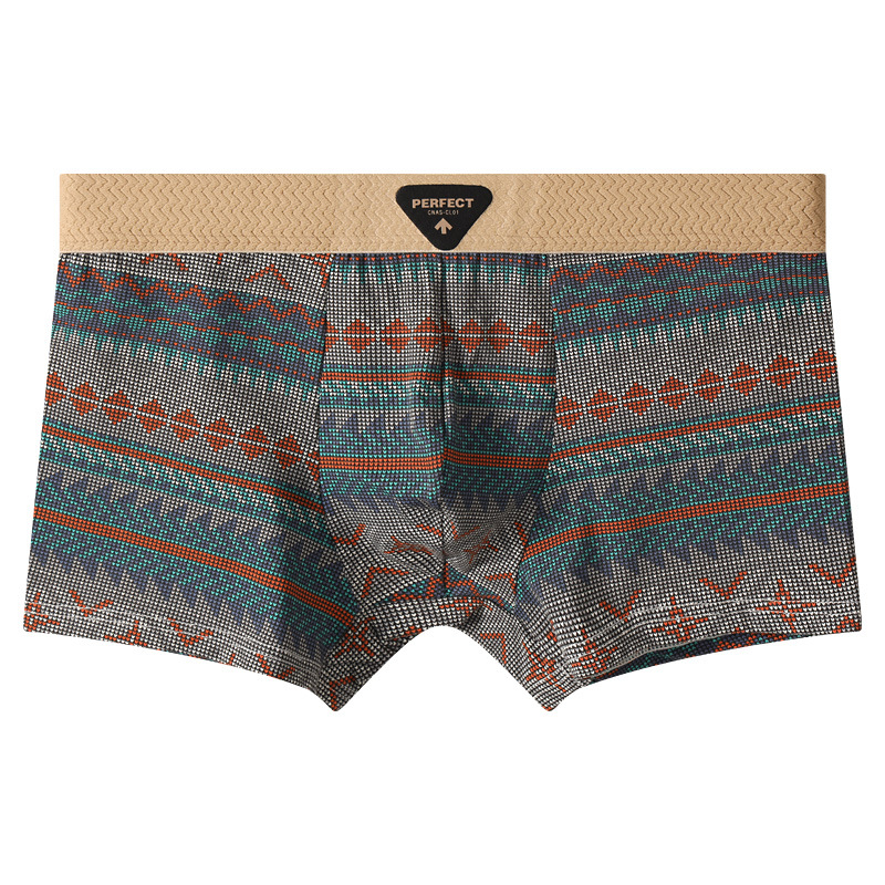 Pantalones íntimas de hombre 100% algodón de ángulo plano pantalones cortos deportivos de cuatro pantalones de alta calidad Arro procesamiento personalizado