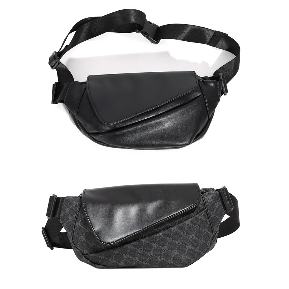 2026 New Cross-Border Men's Chest Bag, High-End, Lightweight, Fashionable Woven Waist Bag, Versatile Commuting Crossbody Bag