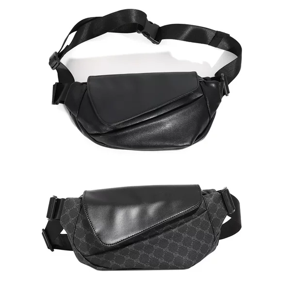 2026 New Cross-Border Men's Chest Bag, High-End, Lightweight, Fashionable Woven Waist Bag, Versatile Commuting Crossbody Bag