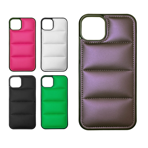 Suitable for Apple iPhone15 models, complete down jacket, mobile phone case, leather cover, mobile phone protective cover
