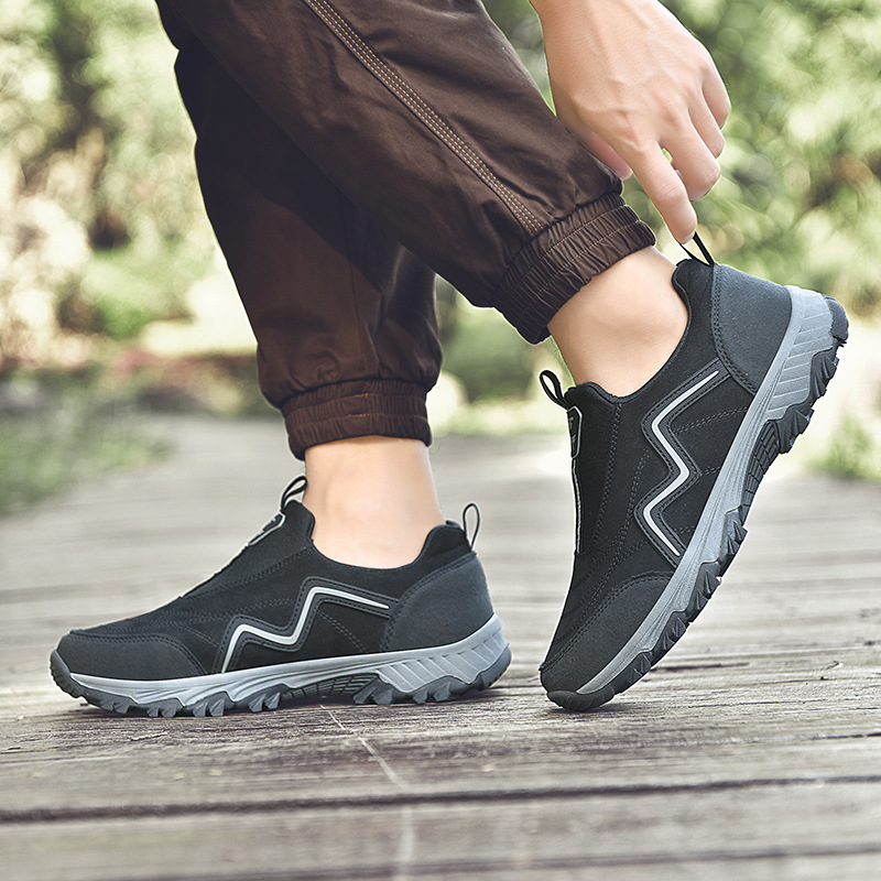 Primavera nuevos hombres zapatos casuales al aire libre zapatos de senderismo de viaje zapatos deportivos antideslizantes resistentes al desgaste zapatos para caminar de un pie