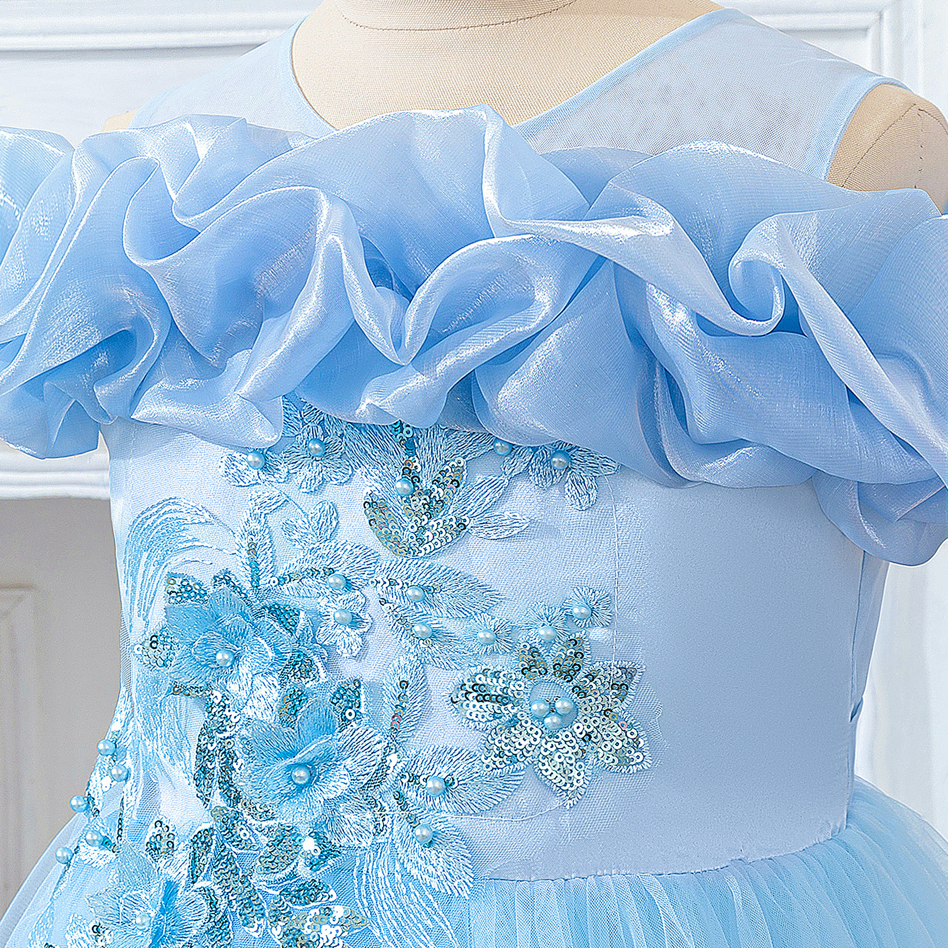 Nueva ropa para niños, falda de vestir para niñas, falda de tutú de hilo de red para niños grandes, vestido largo de estilo occidental, vestido de princesa para niños, mujer