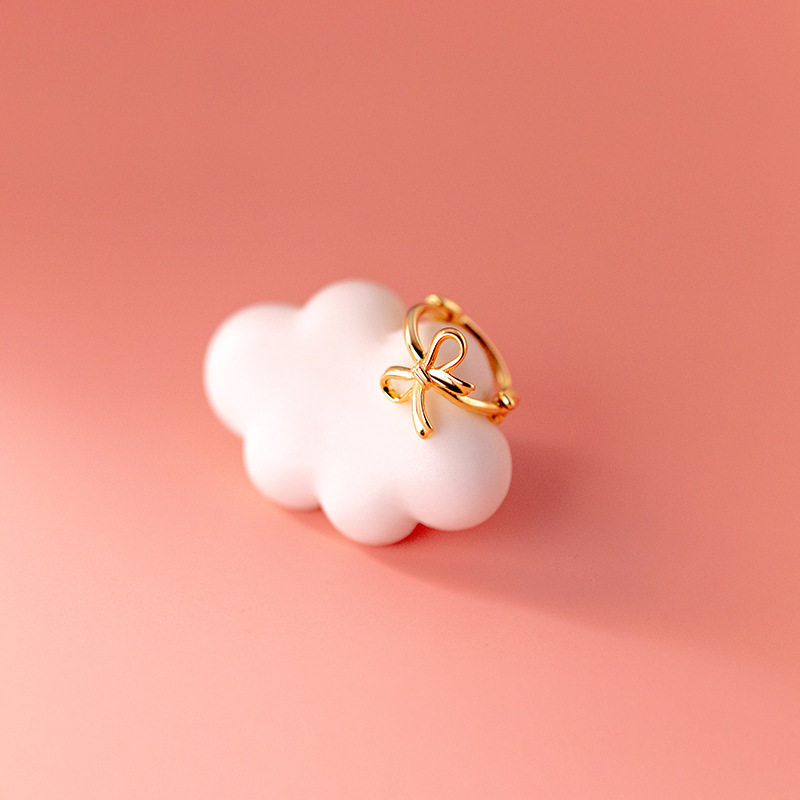 Eloch s925 plata verano simple arco perfiles corto línea coreana pequeños perfiles frescos M00183