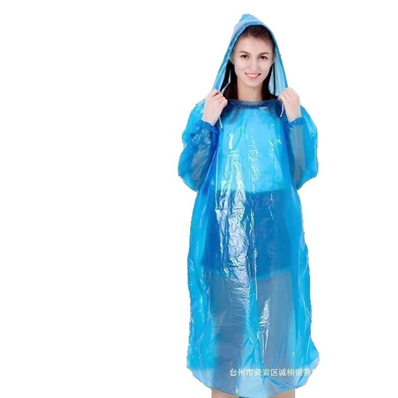 レインコート使い捨てポータブル全身防雨厚みのある大人用レインポンチョ、遊び場や旅行用の豪雨用|undefined