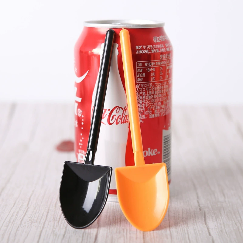 Одноразовая пластиковая Лопата для пудинга утолщенная Лопата для Мусса для торта Оранжевая черная твердая Лопата для десерта Универсальная Лопата для льда