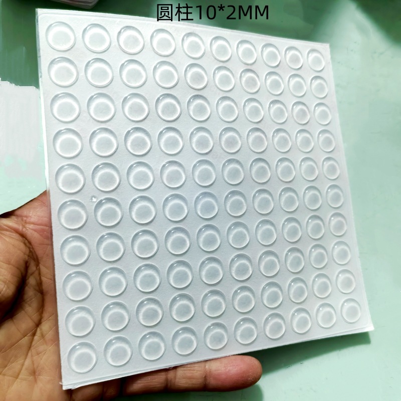 Transparent cylindrical 10*2mm; silicone, rubber