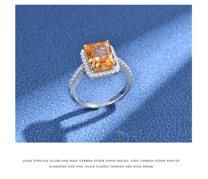 Fashion Geometric Sterling Silver Plating Zircon Rings 1 Piece