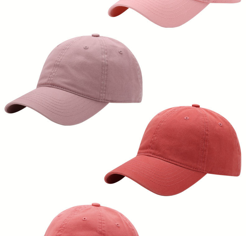 Combed Cotton Baseball Cap Solid Color Water Washed Hat Simple Trendy Duck Bill Cap Outdoor Popular Versatile Soft Top Sun Visor Hat