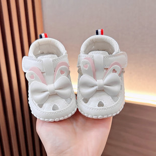 Summer 6 to 12 Months Baby Sandals 1 Year Old Female Baby Princess Step Shoes Soft Sole Non-Slip Summer Infant Shoes
