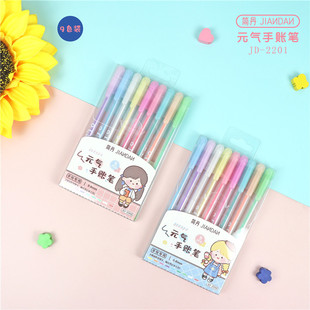 Милые флуоресцентные многоцветные цветные карандаши для школьников, канцтовары, мелки, оптовые продажи