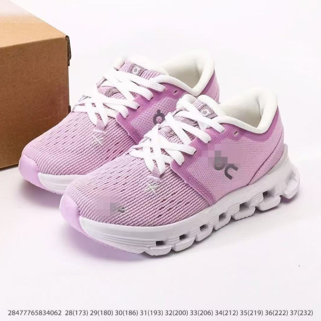 Cross-Border Qco Running Cloud X4 White Powder Kidsren's Shoes Boys and Girls Casual Sports Shoes Mesh Running Shoes for Large and Medium Kidsren