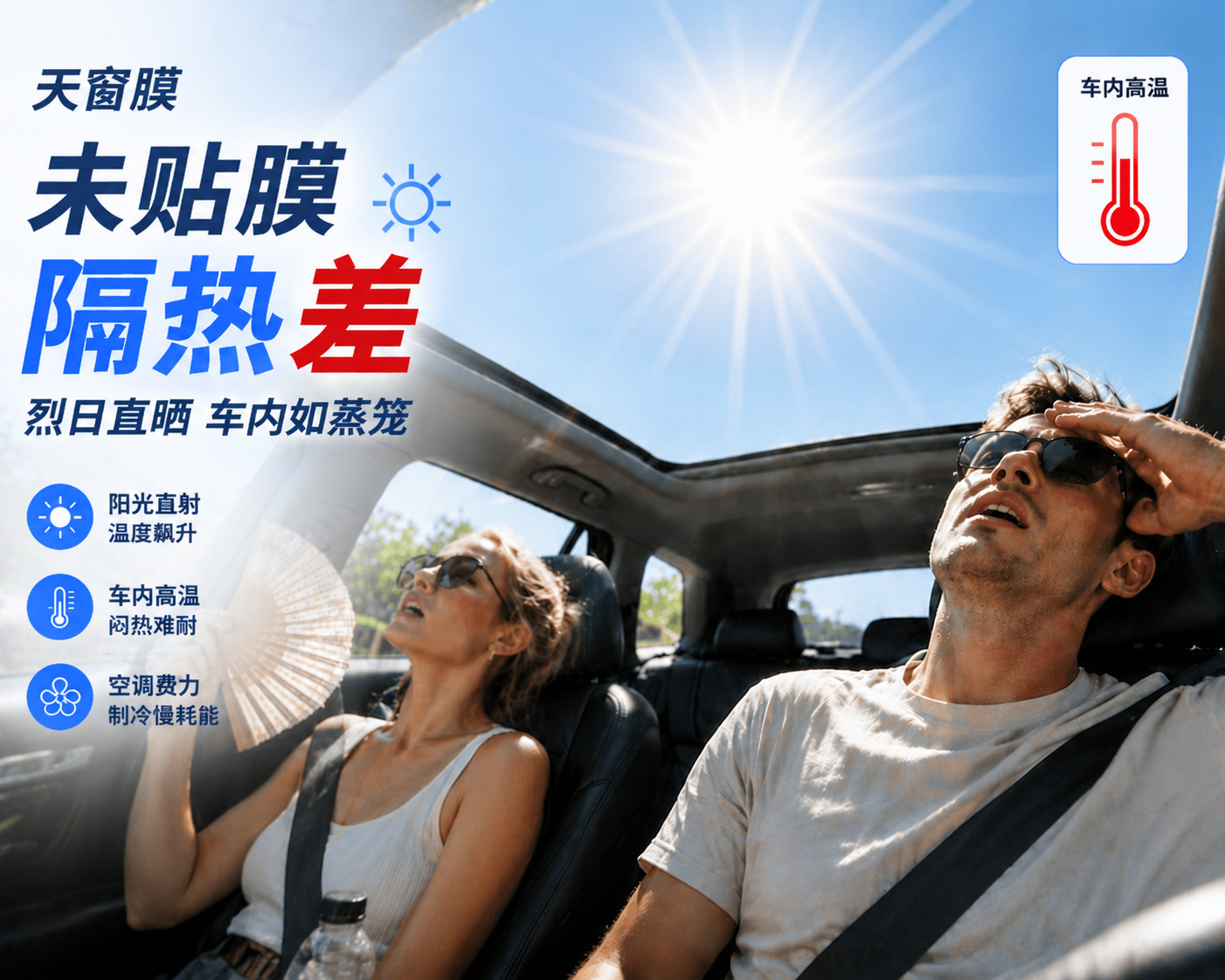 Cross-Border Supply of Car Sunroof Film, Heat-Insulating and Sun-Blocking, Hydrophobic, Scratch-Resistant, Easy to Install, 20% Light Transmission, High Privacy