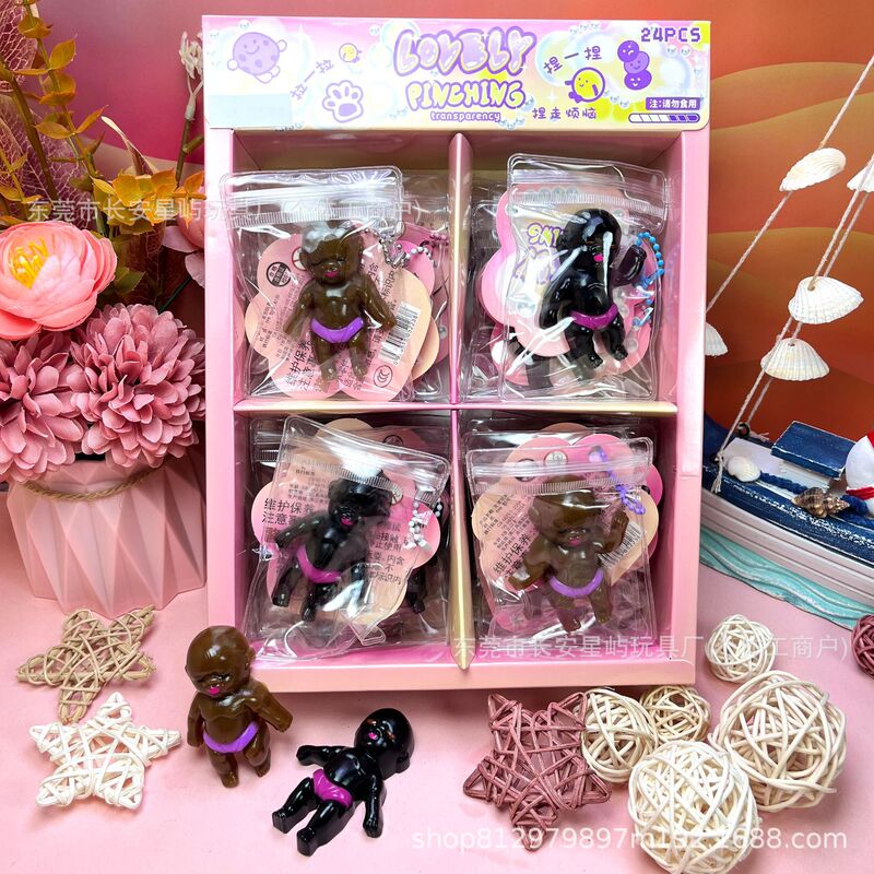 Popular Natasha Black Doll Stress Relief Squishy Toy, Crystal Squishy Venting Slow Rebound Toy Wholesale Popular Natasha Black Doll Stress Relief Squishy Toy, Crystal Squishy Venting Slow Rebound Toy Wholesale