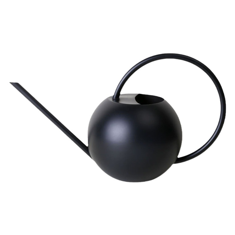 Regadera de acero inoxidable Regadera DE LOS NIÑOS regadera de tamaño pequeño puede riego negro boca larga olla de riego 400ML