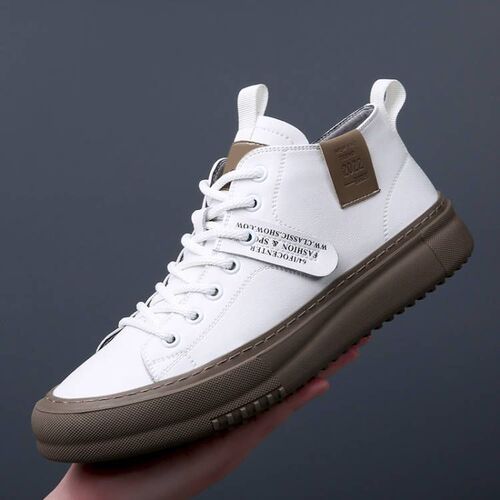 men's shoes spring men's new breathable fashionable shoes all-matching soft sole sports trend casual leather shoes black
