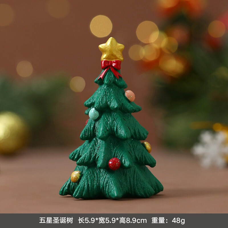 クリスマスツリーシリーズクリスマス置物小道具マイクロシーンアレンジ樹脂工芸品置物|undefined