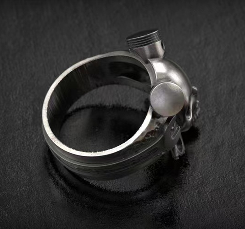 Retro Constellation Skull Alloy Unisex Rings display picture 2