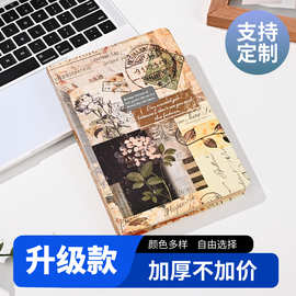 跨境欧式复古风笔记本A5彩页精装手账本记事本笔记本文化用品批发