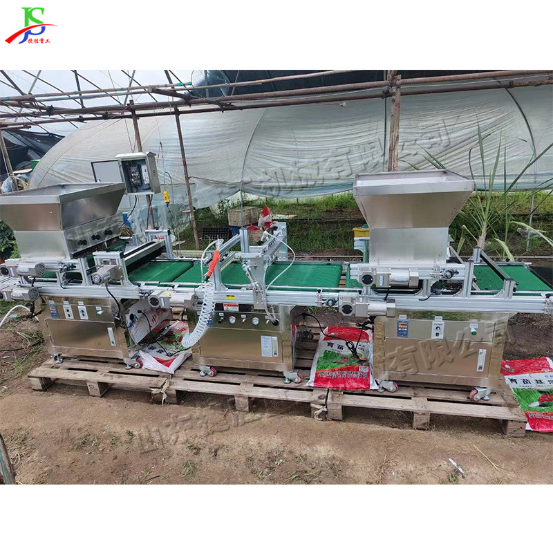 Completamente automático enchufe placa flotante siembra línea de montaje de alimentación y que cubre el suelo siembra rociador todo en una máquina enchufe máquina de siembra de precisión