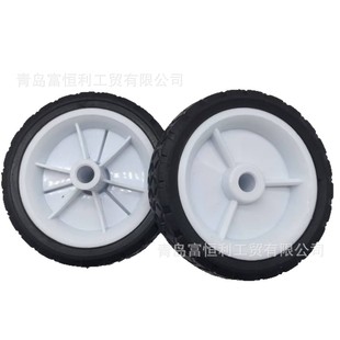5inch Rubber Solid Wheel Eccentric Sleeve Plastic Hub 5x1.5inch Trolley Tool Cart Air Compressor Wheels
