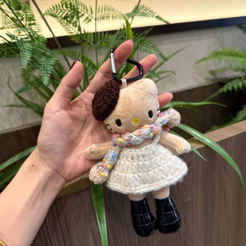 Wholesale Cute Long-Legged Kitty Plush Pendant Skirt Dress-Up Baby Clothes Ins Style Doll Pendant Backpack Keychain