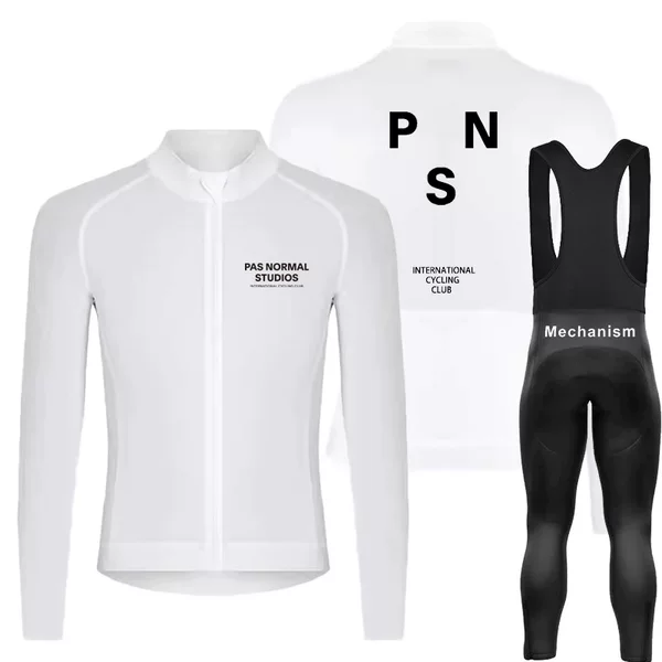 Pas Cycling Suit Long-Sleeved Road Bike Cycling Jersey Top Quick-Drying Sweat-Wicking Breathable Mountain Bike