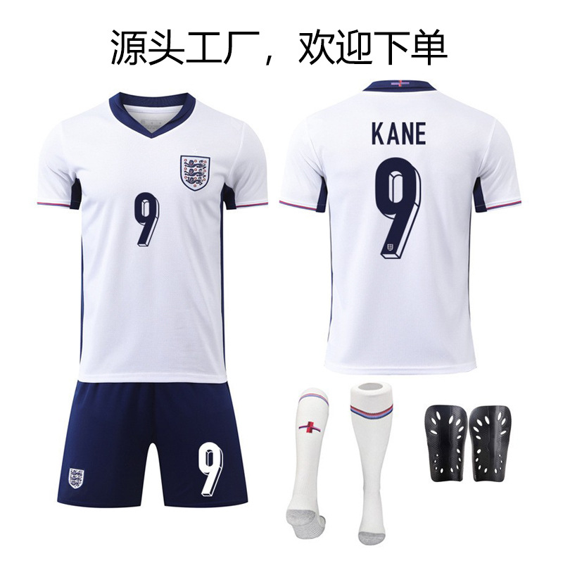 2024 Copa de Europa Juego de uniformes de fútbol de Inglaterra 11 Foden No. 10 Belingham No. 9 Camiseta de fútbol Kane