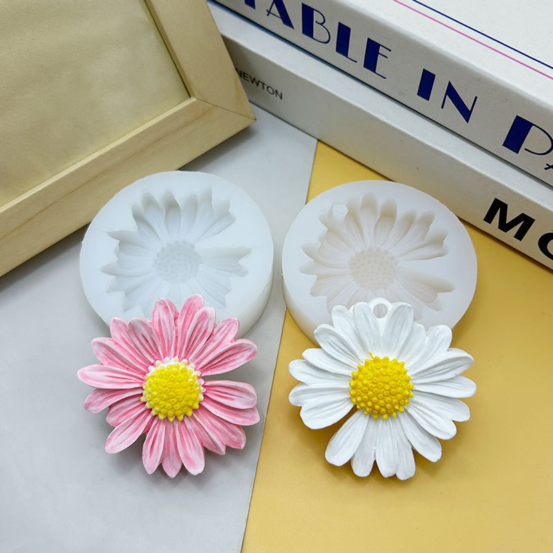小雏菊硅胶模具巧克力翻糖蛋糕装饰烘焙工具花朵模具滴胶石膏蜡片|undefined