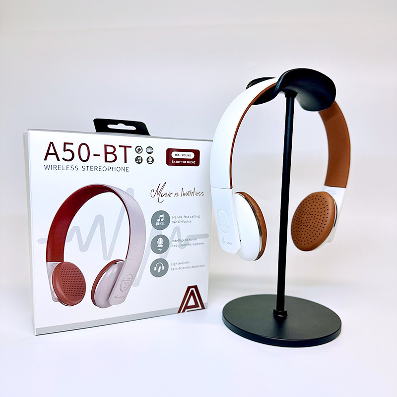 Nuevo retro estilo americano auriculares bluetooth A50 - BT estéreo inalámbrico deportivo carrera de larga duración image 8