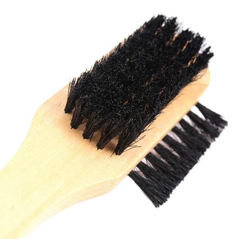 Щетка для обуви универсальная с трех сторон щетка для обуви щетина три использования щетка деревянная щетка fuinpine 8303