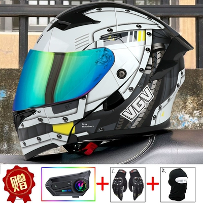 Motosiklet dəbilqələri | and women's safety helmet - m-mobile-gray-external-bluetooth-colorful-mirror-free-gloves-headgear-anti-fog-sticker