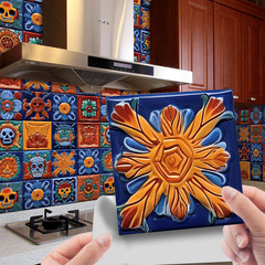 ET262-268亞馬遜跨境仿古瓷磚貼花拼瓷磚貼復古裝飾翻新防水牆貼