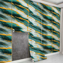 wallpaper鎏金大理石3d立体墙贴背景墙防水自粘墙贴饰 wall stick