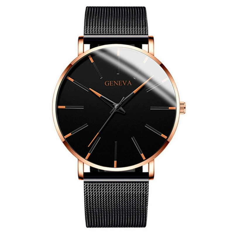 Men's Swiss‑Style Watch, Quartz Movement, 42 mm Dial, Metal Bracelet (230 mm)