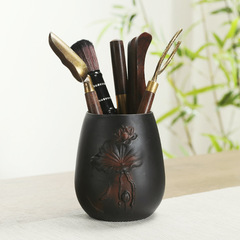 紫陶茶道六君子套裝紫陶茶葉罐功夫茶具配件茶夾茶具用品泡茶工具