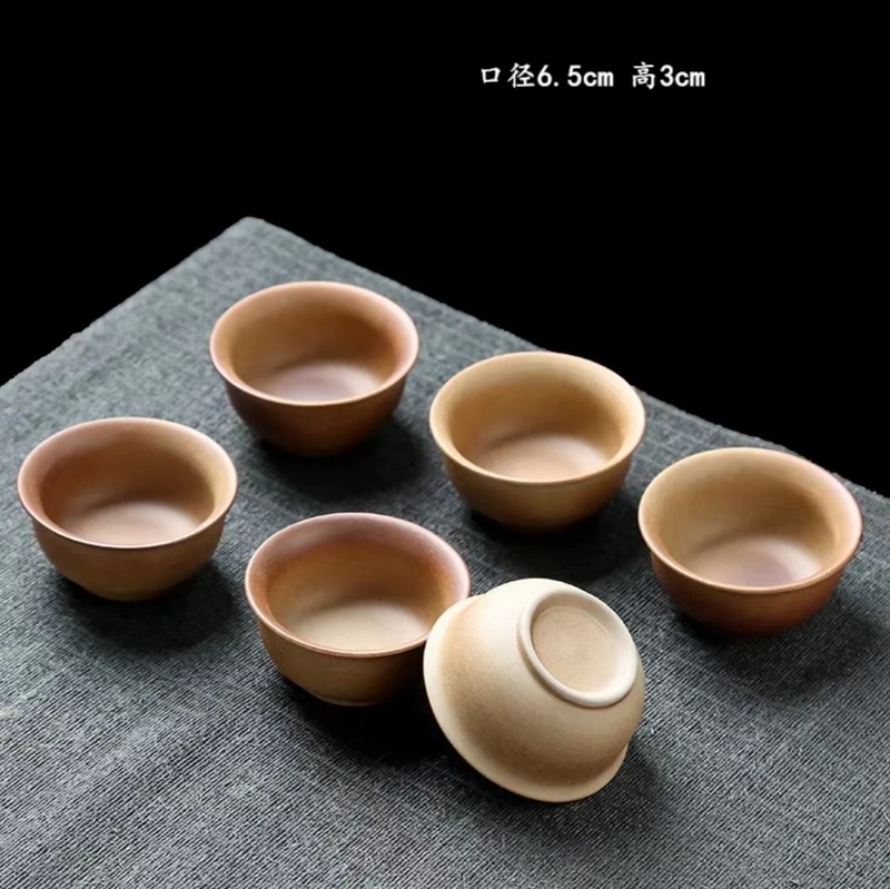 Small size capacity 55ml vintage firewood tea cup kung fu tea cup tea cup thick ceramic household stove Outdoor