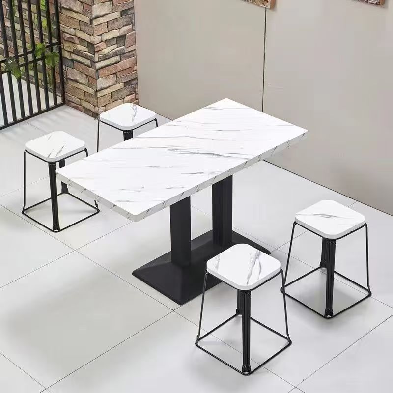 Dining Table and Chairs for Home Small Apartment Dining Table and Chair Combination Modern Simple Dining Table Milk Tea Cafe Durable Table and Chairs