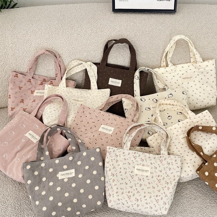 51143 Corduroy Floral Handbag for Work, Simple Handbag, Lunch Box, Shopping Bag, Miscellaneous Bag 51143 Corduroy Floral Handbag for Work, Simple Handbag, Lunch Box, Shopping Bag, Miscellaneous Bag