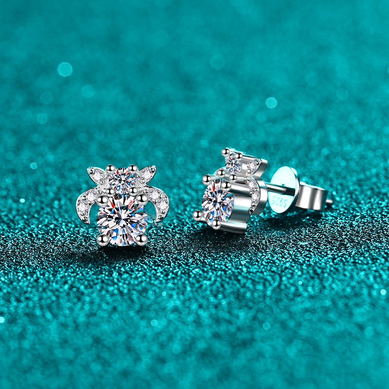 Argolas de moissanite cor d em prata de lei para mulher presente_voghion.com
