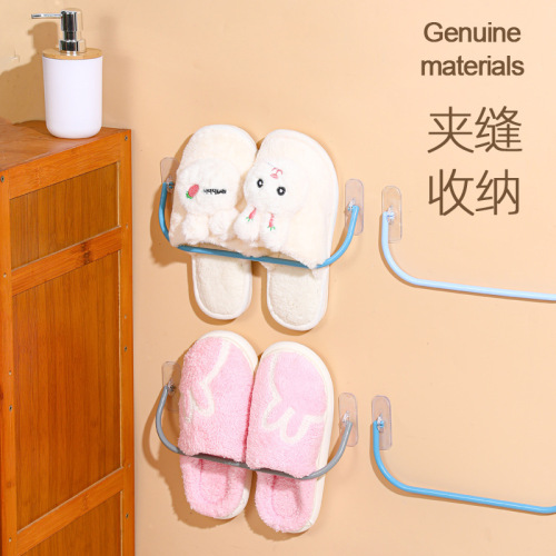 Shoe Rack for Slippers, PP Storage Shelf for Dormitory, Cotton Slippers, No-Hole Placement, Bathroom Moisture-Proof, Living Room Shoe Rack