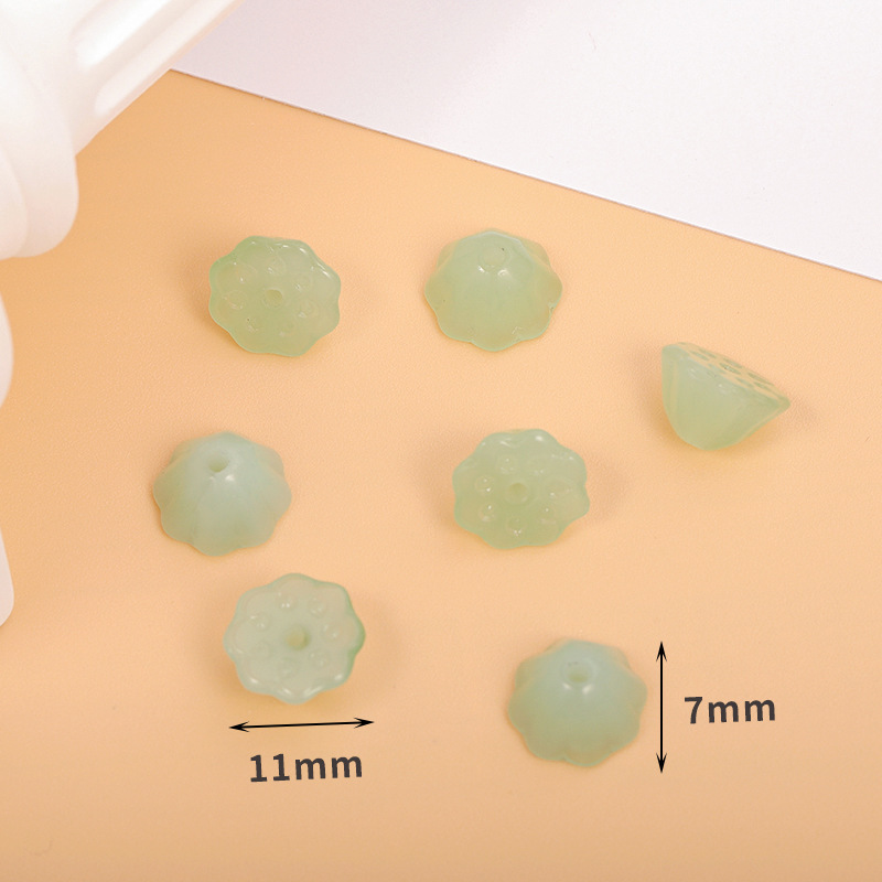 스타일 11 녹색 연꽃 7*11mm