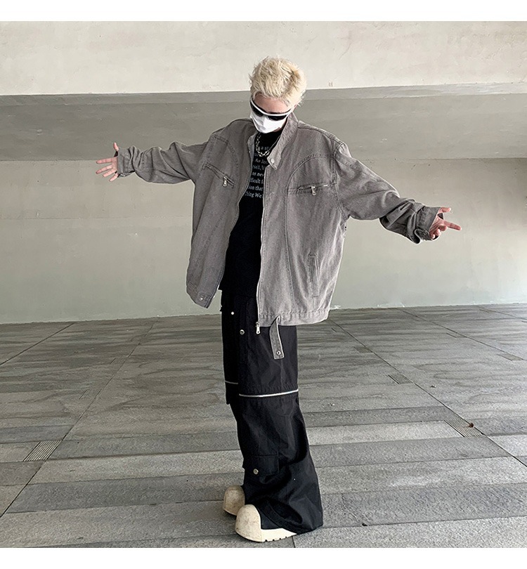 Men's Trendy Baseball Jacket With Zip Design For Spring Autumn_voghion.com