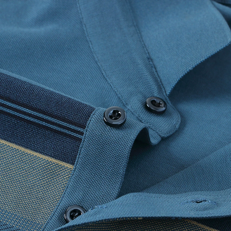 Summer cotton body-friendly polo, with short sleeve, for middle age