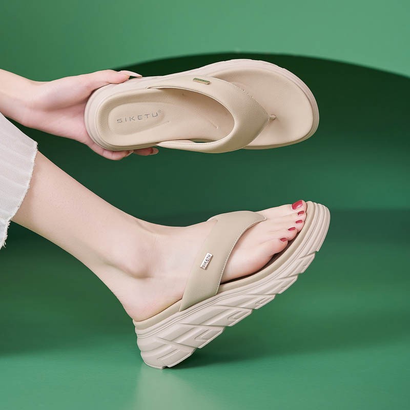 Amazon primavera y verano 2025 nuevas sandalias de mujer casuales antideslizantes y transpirables, sandalias de gran tamaño de fondo suave de moda casual