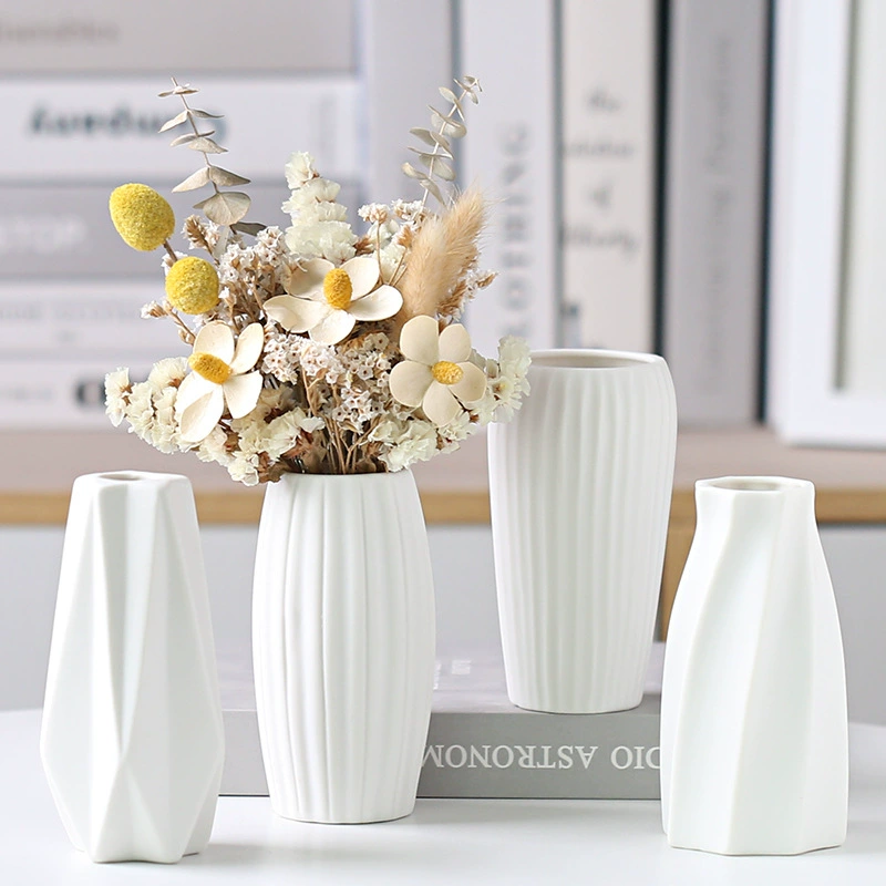 Скандинавская керамическая ваза для дома и цветов Цветочное устройство Гостиная Современные креативные простые свежие украшения для дома