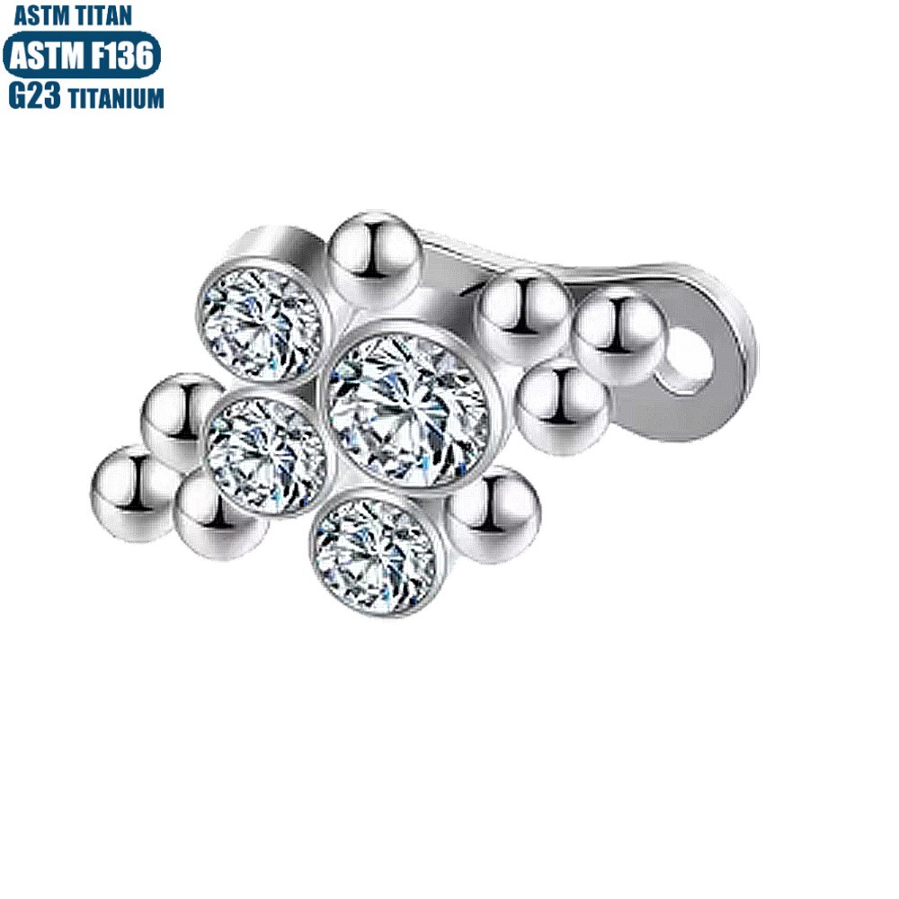 Labret stud lip piercing jewelry styling detail